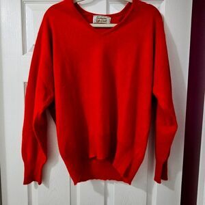 Lyle and Scott, Red 100% CASHMERE sweater